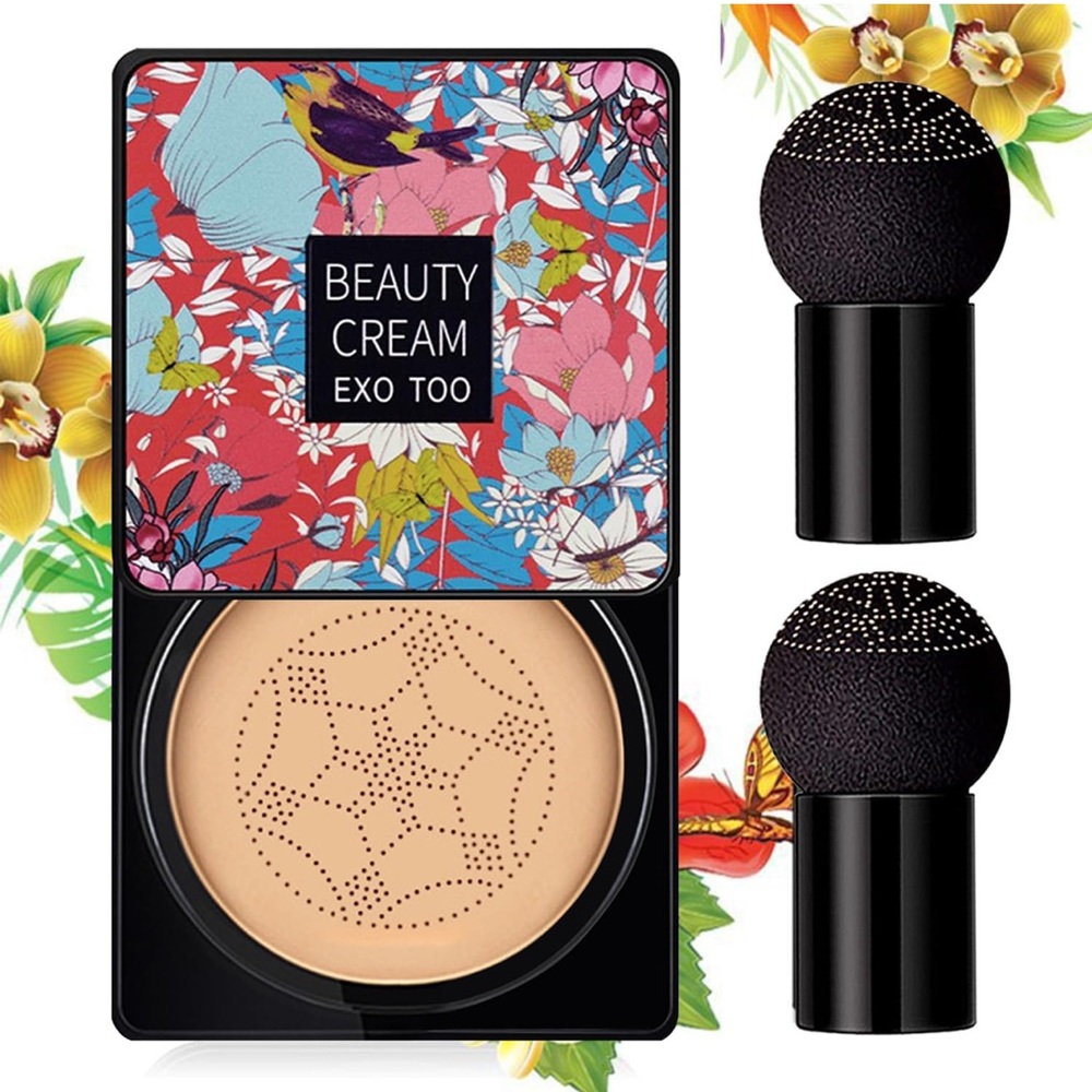 Full coverage Long lasting makeup Foundation with mushroom sponge